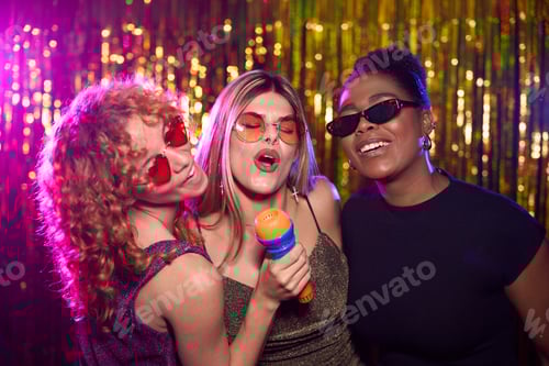 Preview: Singers with sunglasses performing karaoke at nightclub