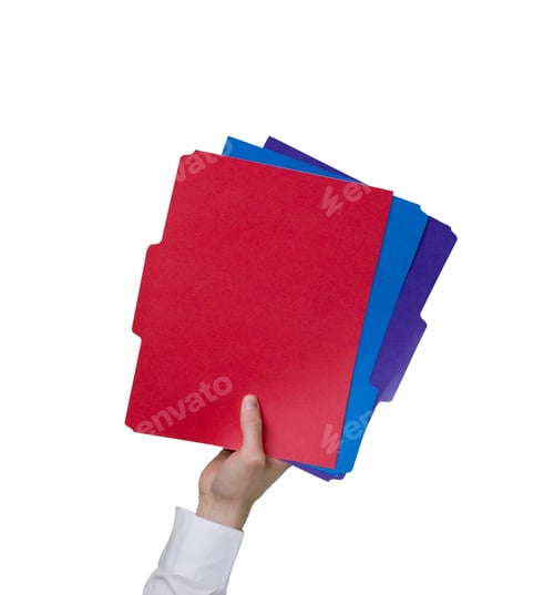 Preview: Hand holding a document folders