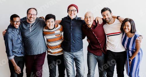 Preview: Happy diverse team