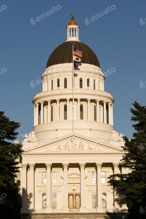 Preview: Downtown Sacramento California Capital Dome Building City Skyline