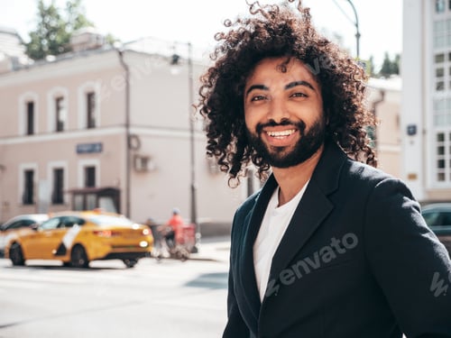 Preview: Handsome man posing outddors