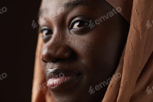 Preview: Ethnic African-American Woman Extreme Close Up