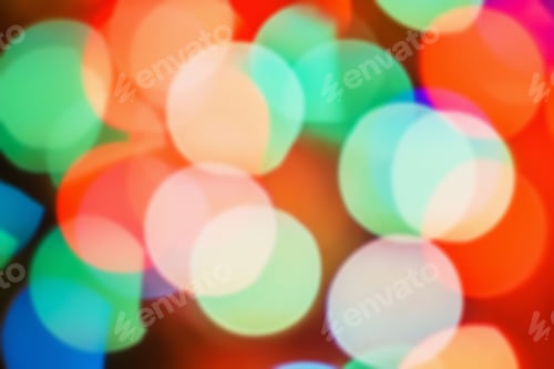 Preview: Background Abstract- Bokeh Blurry. Defocused- Festive Party. New Year- Beautiful Spark.
