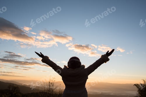 Preview: Happy women wake up in sunshine in morning