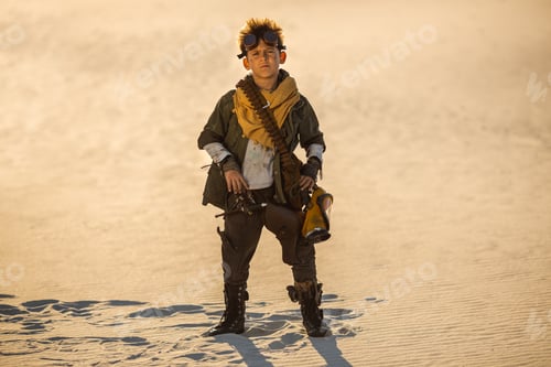 Preview: Post-apocalyptic Boy Outdoors in a Wasteland