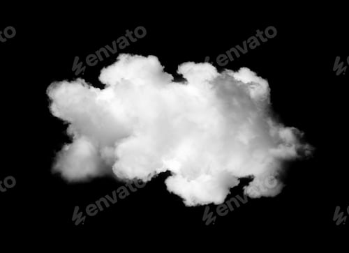 Preview: white clouds on black background