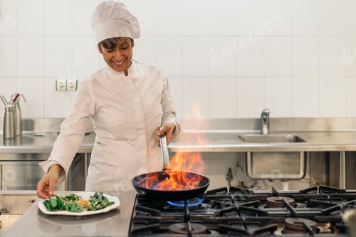 Preview: Pretty professional chef cooking.