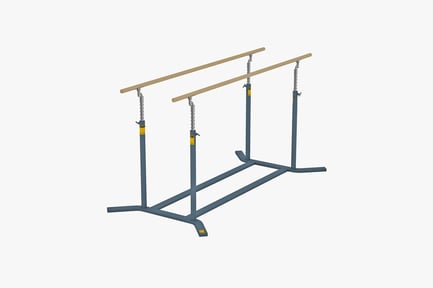 Preview: Double gymnastics barre with safety mechanisms