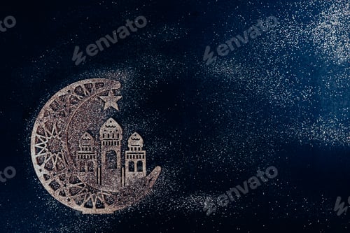 Preview: Islamic greeting Eid Mubarak cards for Muslim Holidays.Eid-Ul-Adha festival celebration.