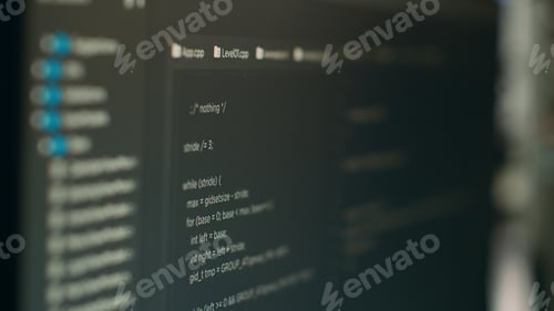 Preview: Computer display of software developer typing database functions script on terminal window