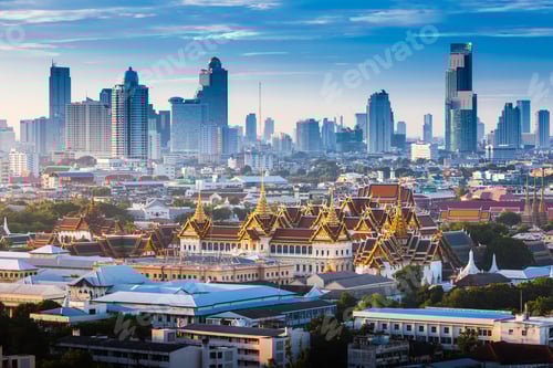 Preview: Sunrise with Grand Palace of Bangkok, Thailand
