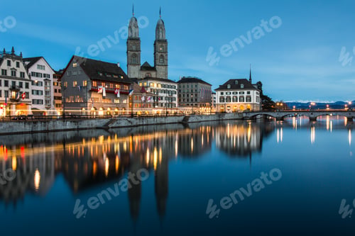Preview: Zurich cityscape - nightshot