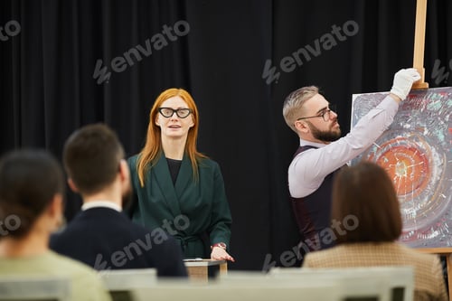 Preview: People preparing for the presentation