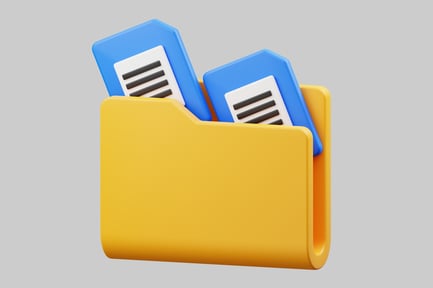 Preview: Cartoon business folder with files