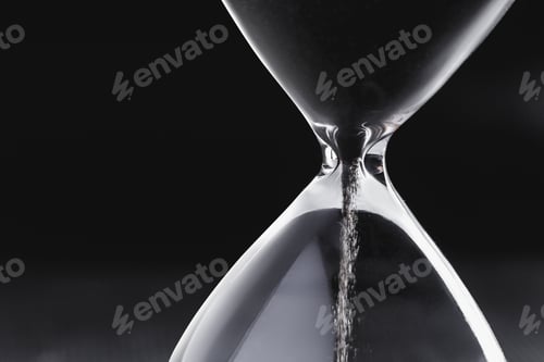 Preview: Hourglass on dark background