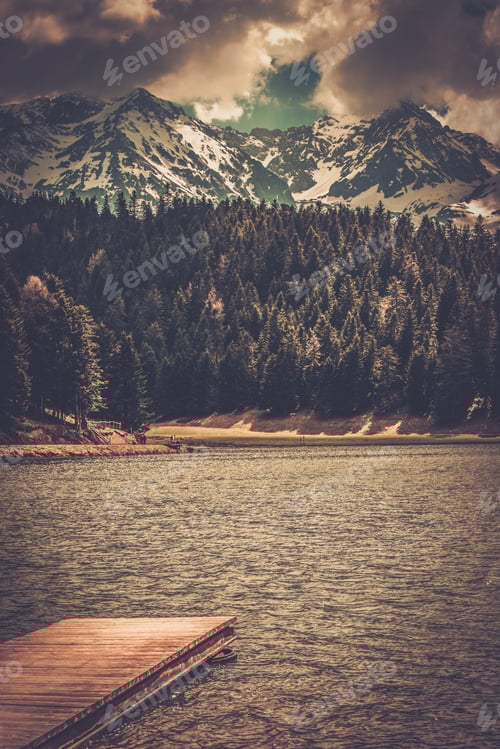 Preview: Wooden pier in a water