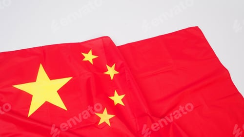 Preview: Chinese flag isolated on white background