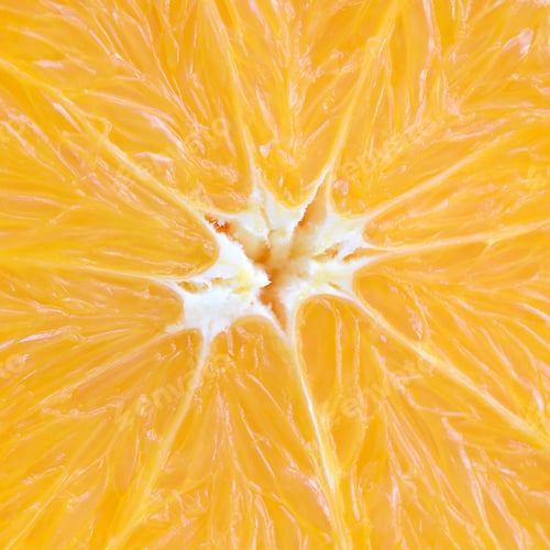 Preview: Top view of a fragment of the orange fruit slice close up. Macro background texture