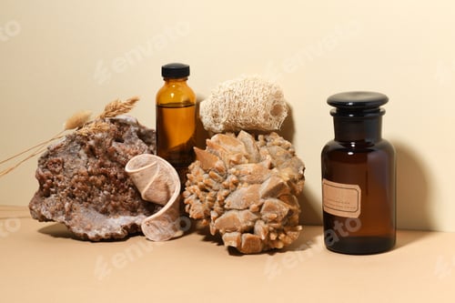 Preview: Arrangement of natural skin care products
