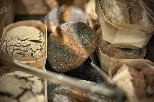 Preview: Close up of bread loaves for sale