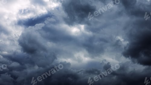 Preview: Dramatic storm dark rainy clouds moving over the sky
