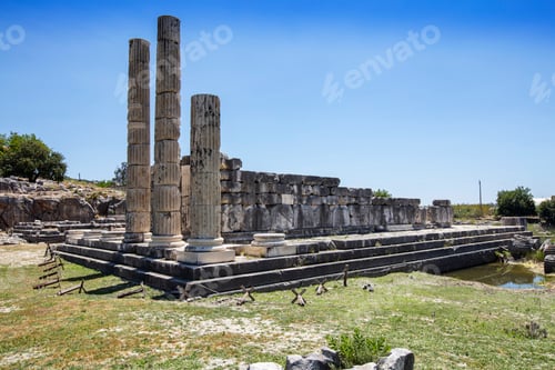 Preview: Columns of Leto Temple in Letoon ancient city.