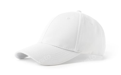 Preview: White Baseball Cap on White Background