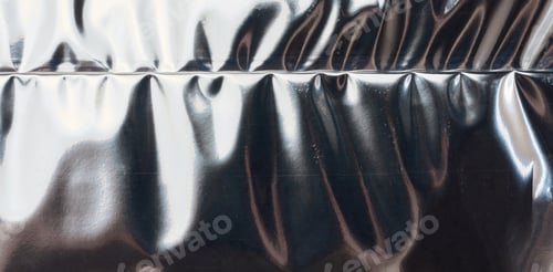 Preview: Crumpled sheet of gray foil, packaging material