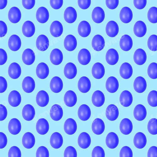 Preview: Blue Chicken Egg On A Blue Background Pattern
