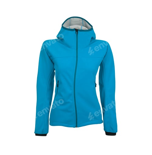 Preview: Blue quilted jacket isolated