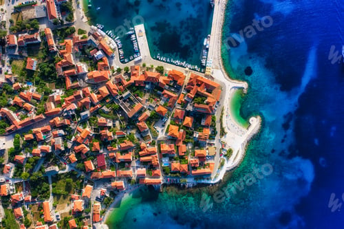 Preview: Dubrovnik, Croatia. Aerial view on the old town. Vacation and adventure. Town and sea.