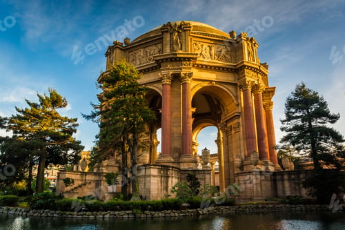 Preview: Evening Light On The Palace Of Fine Arts Theatre, In San Francisco, California.