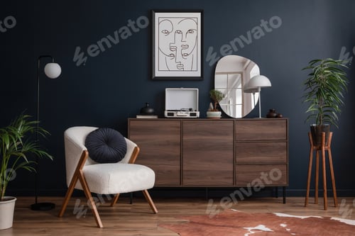 Preview: Modern living room interior composition