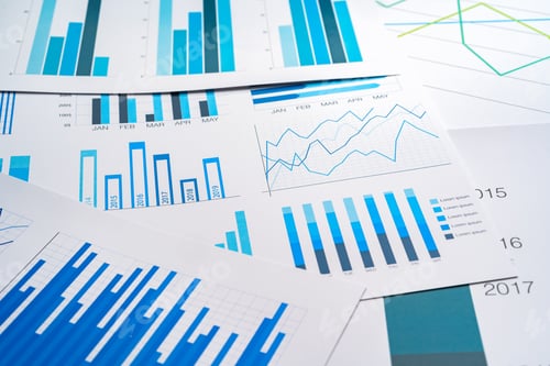 Preview: Close up of business graph analysis document