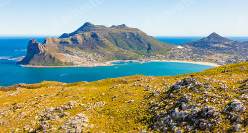 Preview: Bay Coastal mountain landscape with fynbos flora in Cape Town