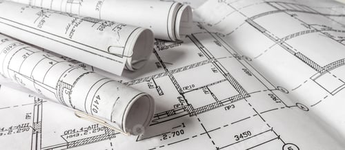 Preview: architect design working drawing sketch plans blueprints and making architectural construction model