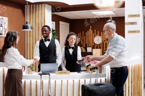 Preview: Reception check-in with elderly tourists