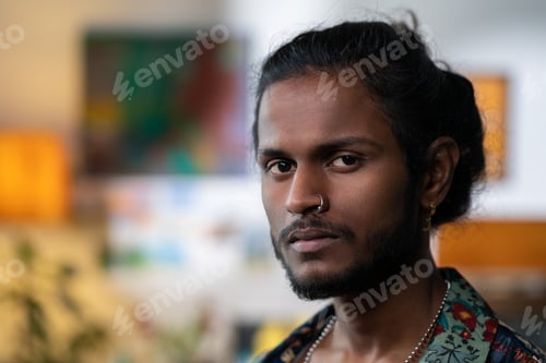 Preview: Young Indian Man Close-up