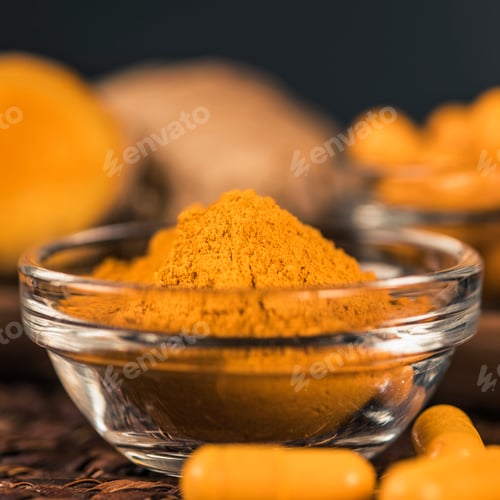 Preview: Turmeric Powder and Curcumin Herbal Supplement Capsules