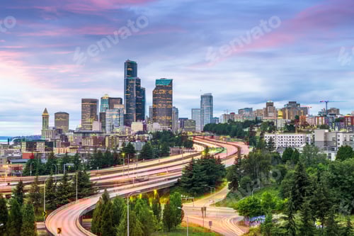 Preview: Seattle, Washington, USA Skyline