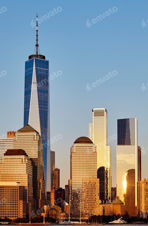 Preview: New York City skyline at sunset, USA