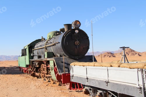 Preview: Old train in desert