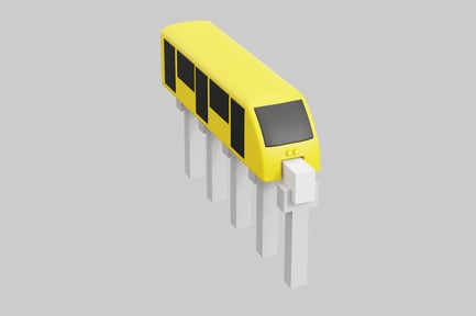 Preview: Monorail train system cartoon style