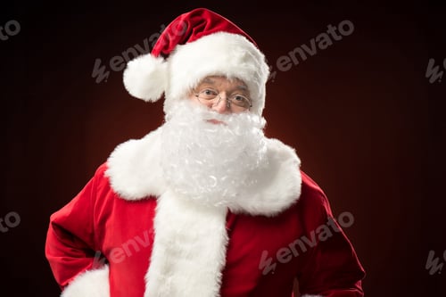 Preview: Portrait of Santa Claus looking at camera
