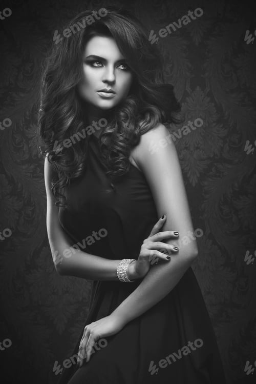 Preview: Gorgeous woman with beautiful makeup and hairdo
