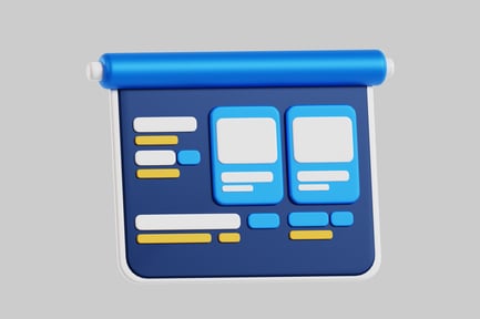 Preview: Blue and Yellow Phone Against a Blue and White Wall