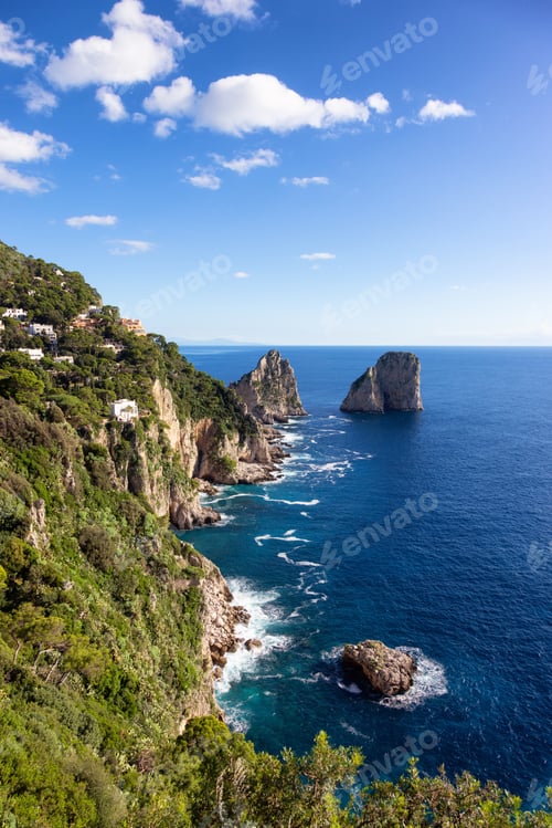 Preview: Touristic Town on Capri Island in Bay of Naples, Italy.