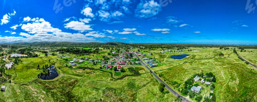 Preview: Beautiful panoramic view of the rural landscape of Emmaville town, NSW, Australia