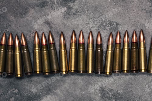 Preview: Bullets on gray background