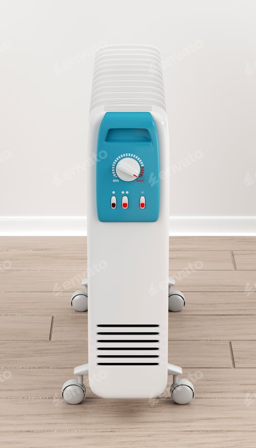 Preview: 3d illustration of electric oil-filled heater
